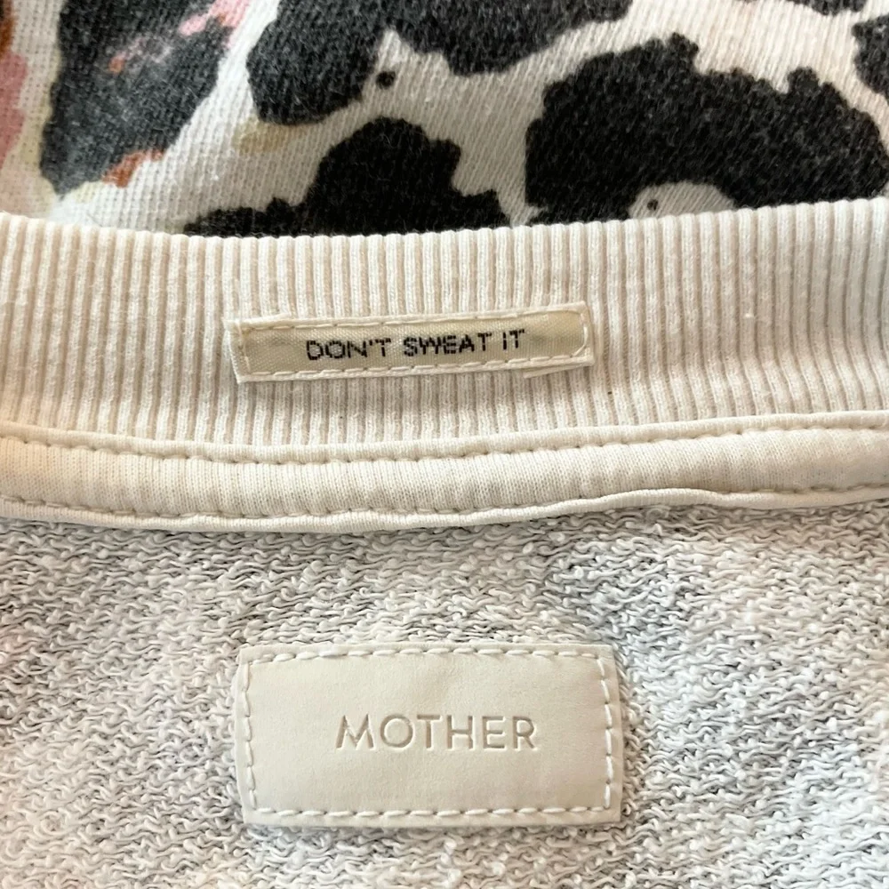 MOTHER Leopard Print Sweatshirt - Black and White - Picture 7 of 10